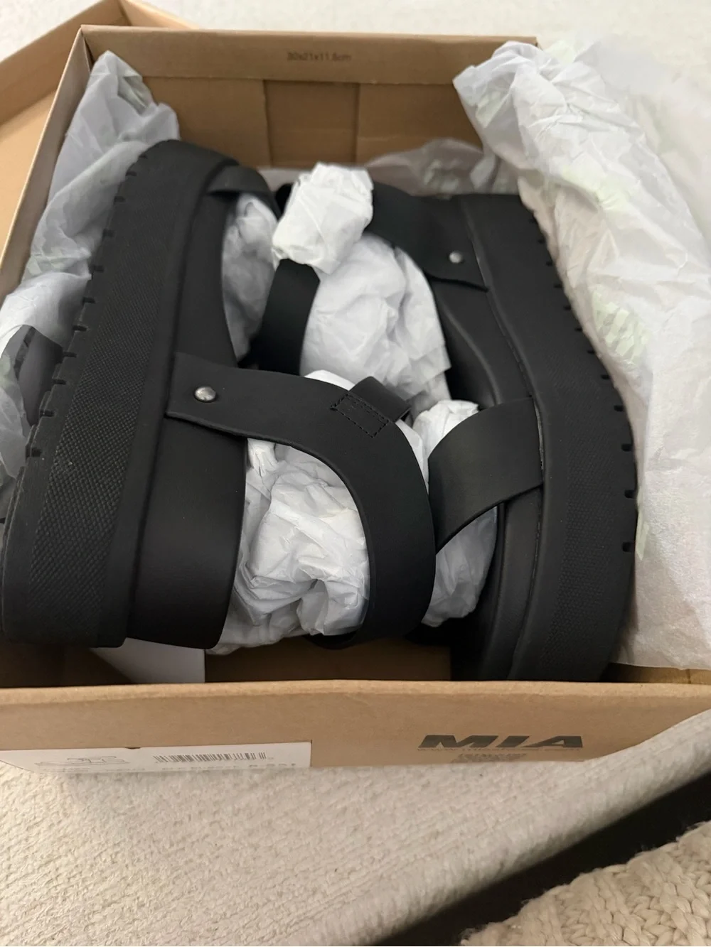 Women’s New MIA Kayci Black Platform Sandals